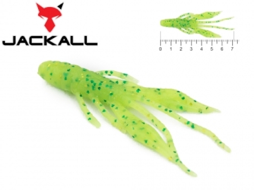 Силикон Jackall Waver Shrimp 2.8" Chart/Lime Chart Flake
